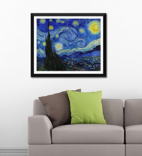 Image of Tallenge - Starry Night - Top 10 Vincent Van Gogh Poster Collection - Large Poster Paper - Framed (24 x 34 inches)