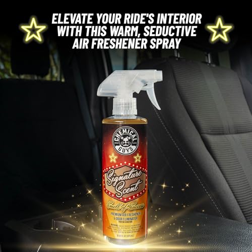 Image of Chemical Guys Signature Scent Air Freshener & Odor Eliminator (4 oz) (3 Pack) - Crisp, Masculine Fragrance Spray for Car, Office & Interior Spaces