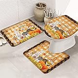 Photo Gallery set di tappetini da bagno, con scritta "i love fall most of all thanksgiving gnomo zucca arancione plaid morbido antiscivolo assorbente tappeti da bagno tappeti da bagno copriwater copre a forma di u Photo Gallery set di tappetini da bagno, con scritta "i love fall most of all thanksgiving gnomo zucca arancione plaid morbido antiscivolo assorbente tappeti da bagno tappeti da bagno copriwater copre a forma di u