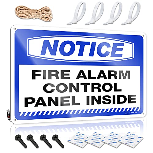 FLEZONITE Letrero de estaño para el hogar, bar, panel de control de alarma de incendio, letrero de estaño para exteriores, decoración de barra de metal (30 x 40 cm)