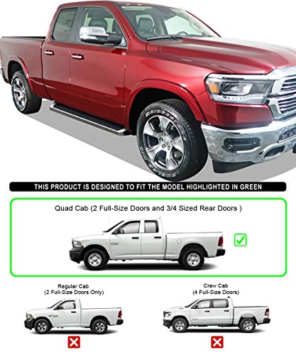 Estribos APS Premium 6 pulg Dodge Ram 1500 Quad Cab 19-26 miniatura 2