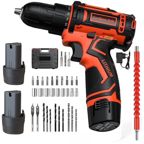 SHAVINGFUN Avvitatore Elettrico,Trapano Avvitatore Batteria 12V,Avvitatore a Batteria con 2...