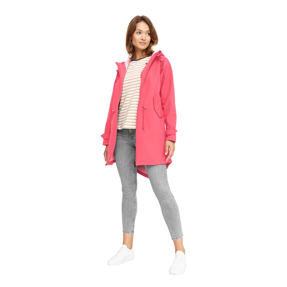 derbe Hamburg Damen Softshelljacke Friese Island Regenjacke Paradise pink/pink Icing pink - 42