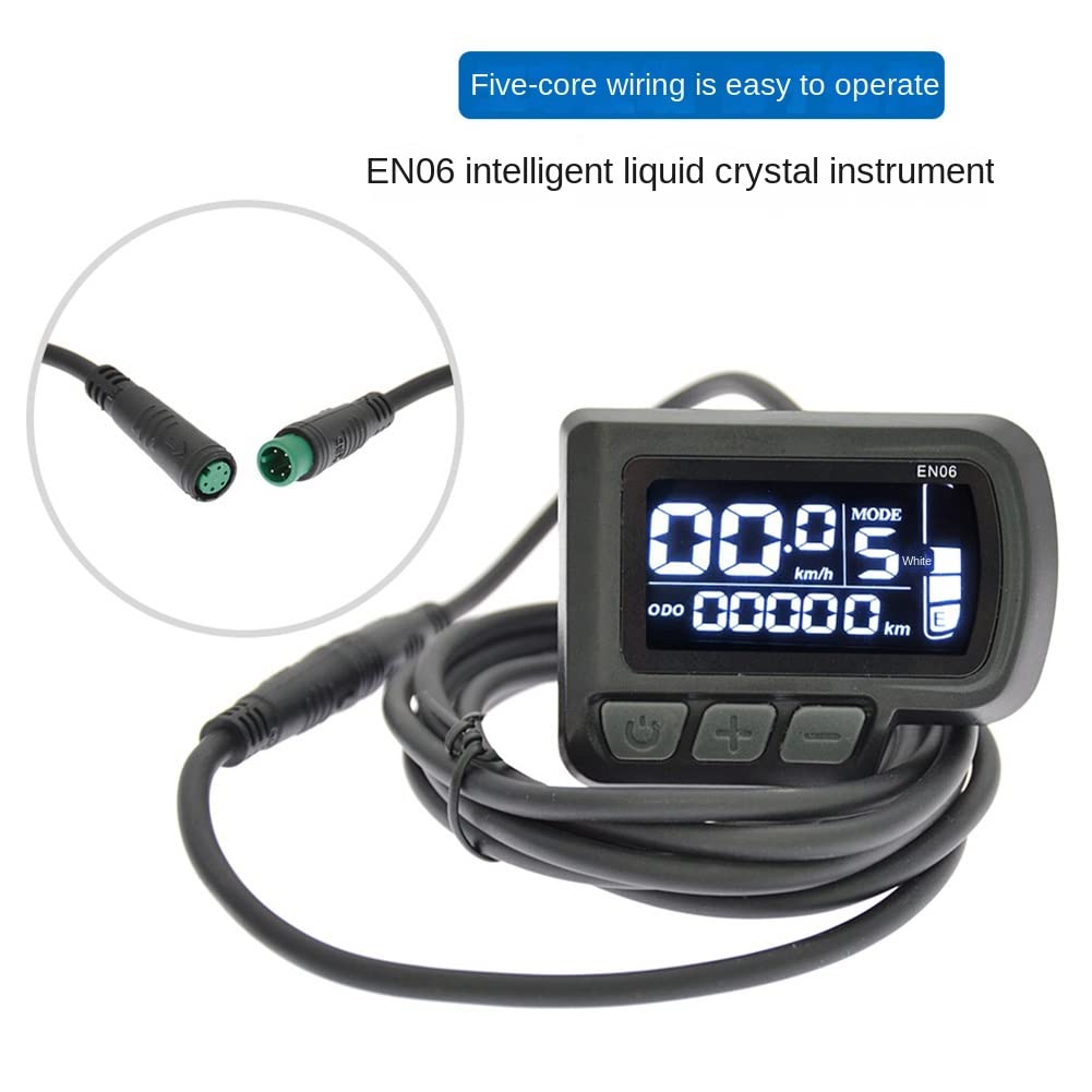 24V 36V 48V Elektrofahrrad EN06 Display SM/Wasserdichter 5-Pin-Stecker LCD-Bildschirm für Ebike-Teilekomponente