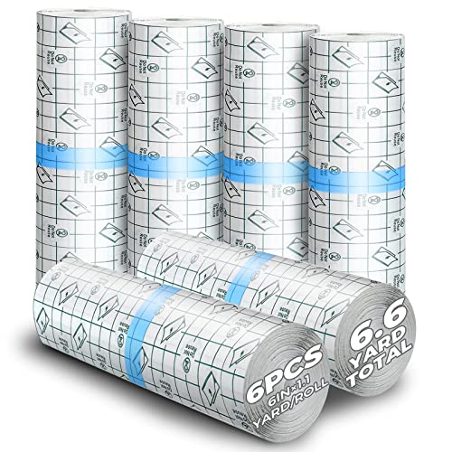 BFONS Tattoo Aftercare Waterproof Bandages 6 in x 6.6 yd Tattoo Cover Up Tape, Tattoo Supplies Second Skin Bandage Flat Roll Transparent Film Wound Healing Protective Clear Sterile and Safe Bandages