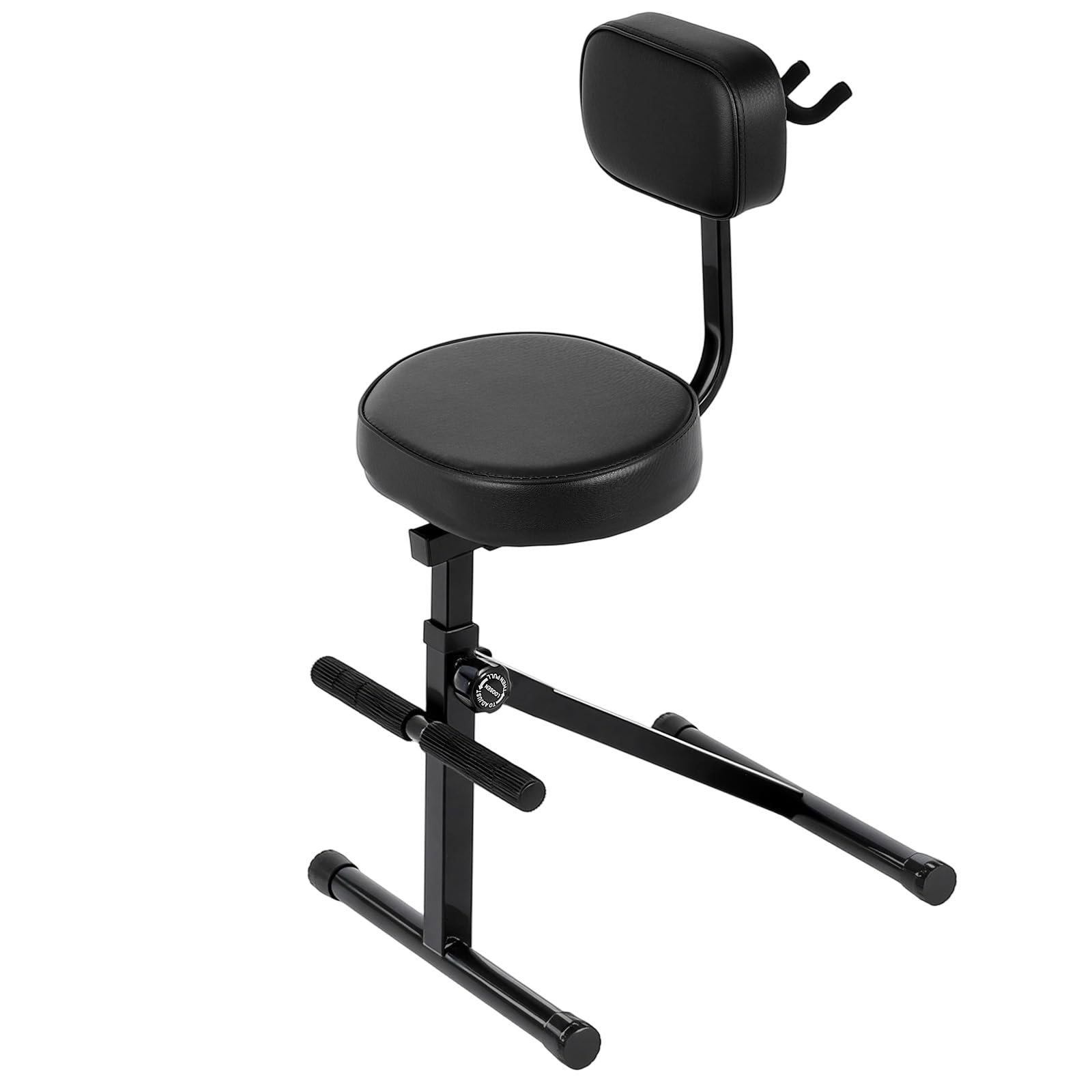 FAHKNS Guitar Stool Piano Bench with Built-in Hook & Height Adjustment, Adjustable Musician Stool for Home Studio, Acoustic Electric Guitar, 33.9-41.9