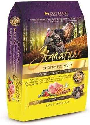 Zignature Turkey Limited Ingredient Premium Dry Dog Food 12.5 lb. Bag.