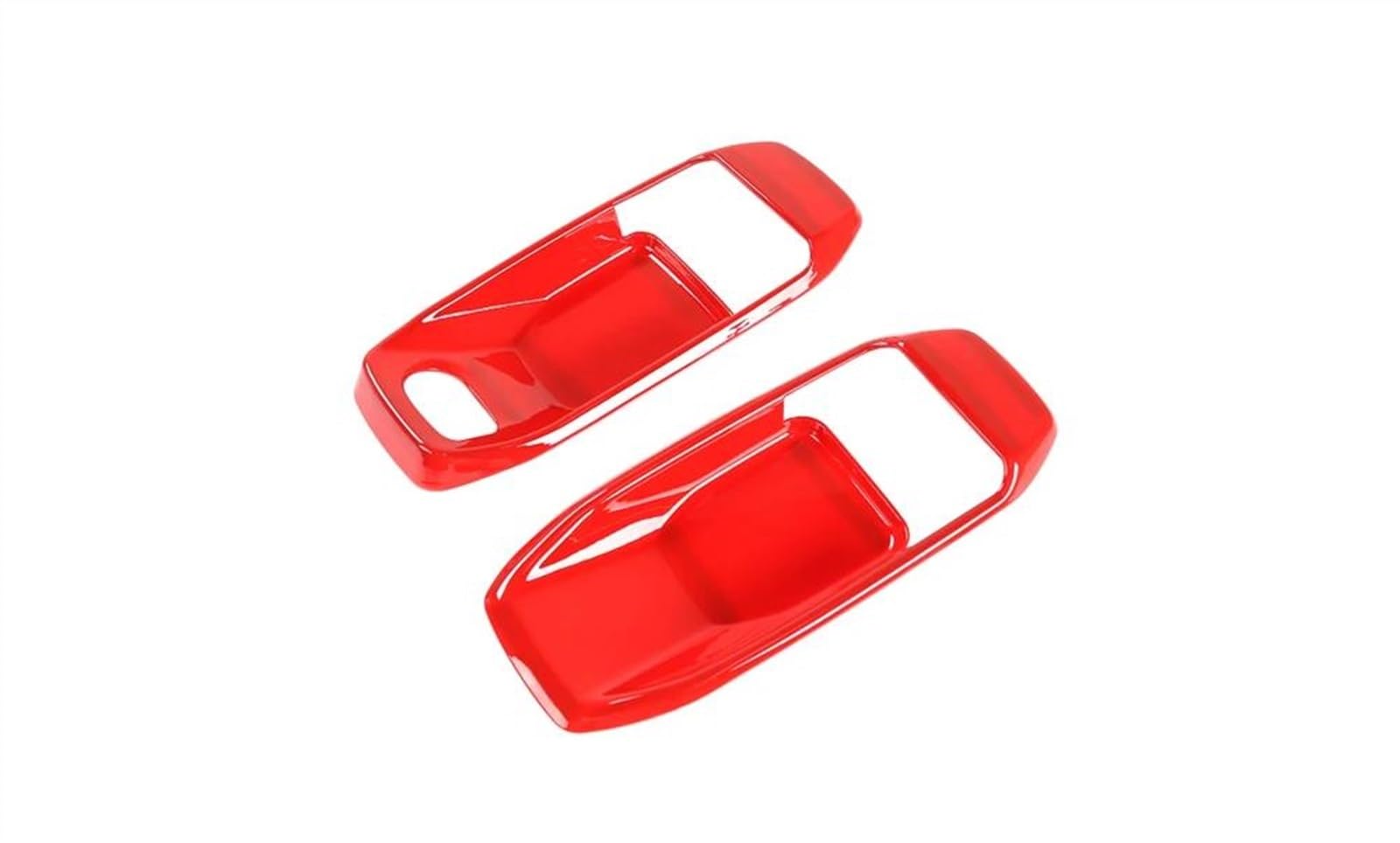 Hlwxmdz Red-2Doors For Jeep For Wrangler Jl For Gladiator Jt 2018-2023 Car Door Inner Handle Bowl Sticker Decoration Cover Trim (Red-2Doors)