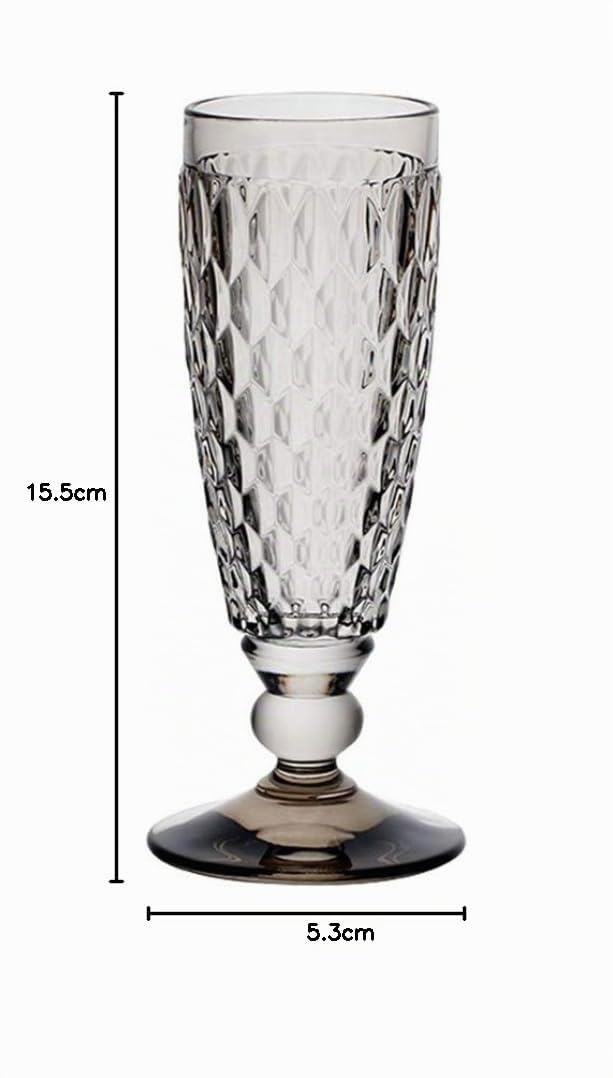 Villeroy & Boch Boston Coloured Sektglas Smoke, 150 ml, Kristallglas, Grau – Ansicht 3