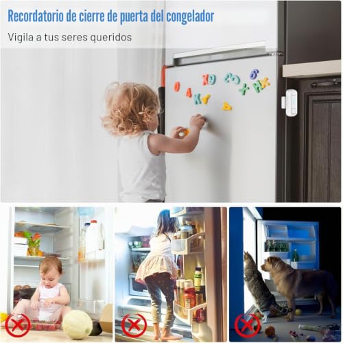 Alarma para puerta de congelador con recordatorio sonoro de cierre programable 4