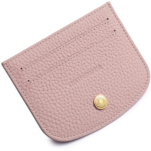 Slim Minimalist Wallet, Front Pocket Wallets, RFID Blocking, Credit Card Holder for Men & Women (Light Pink)