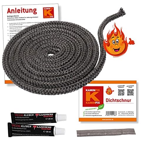Ofendichtschnur inkl. Kleber, Kaminreparaturset in der Größe: 10mm Cover
