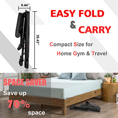 Adjustable Weight Bench with Upgraded Headrest, Foldable Workout Bench for Home Gym Strength Training, 500lbs Incline Decline Flat Exercise Bench Press for Wegiht Lifting by Dualeco