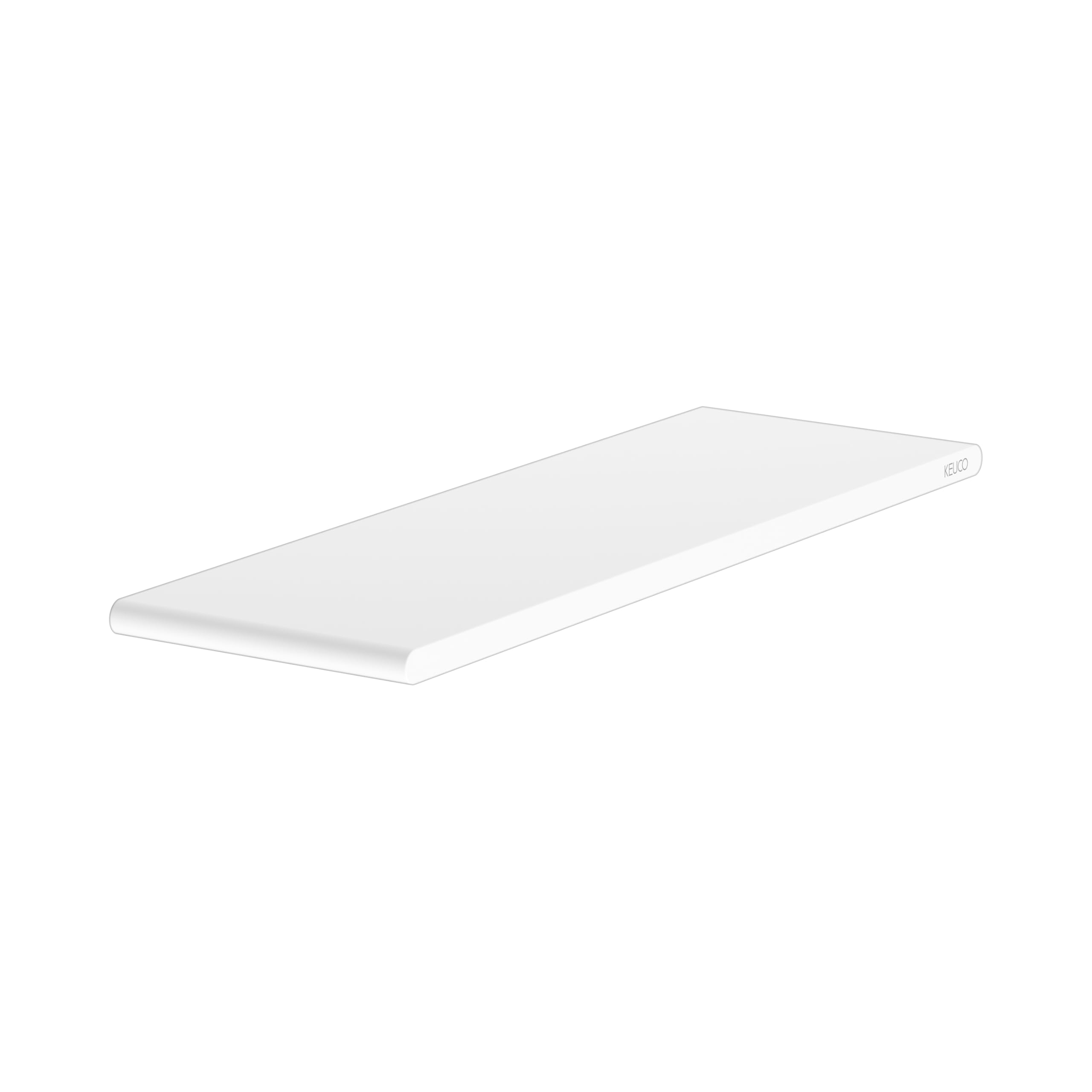 Keuco Rose półka prysznicowa 32,8 cm, bez wiercenia, białe matowe aluminium | Wyprodukowano w Niemczech, z zestawem do klejenia i przykręcania, regałem prysznicowym do klejenia lub przykręcania