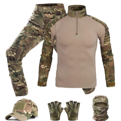 SANYETS Traje tático, calça e camisa de combate, conjunto de bala...