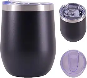 Copo Térmico para Cerveja, 350mL, Isolamento por 4 Horas Gelado (Preto)