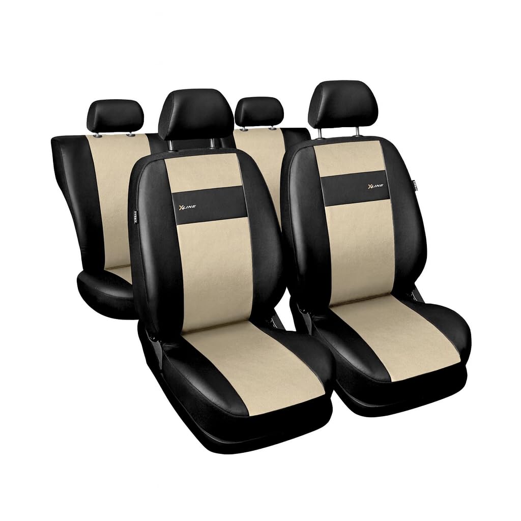Universele stoelhoezen auto - PREMIUM - Zwart/Blauw - Stoelhoes voor in de auto