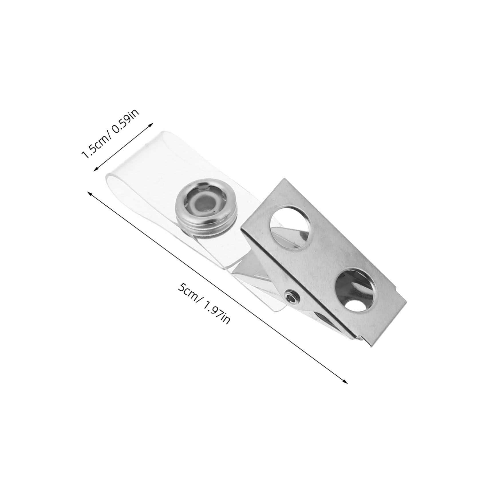 NUOBESTY Porta Badge in Plastica e Metallo con Clip, 120 Pz Porta Tesserino per Ufficio e Scolastico, Design Moderno e Resistente