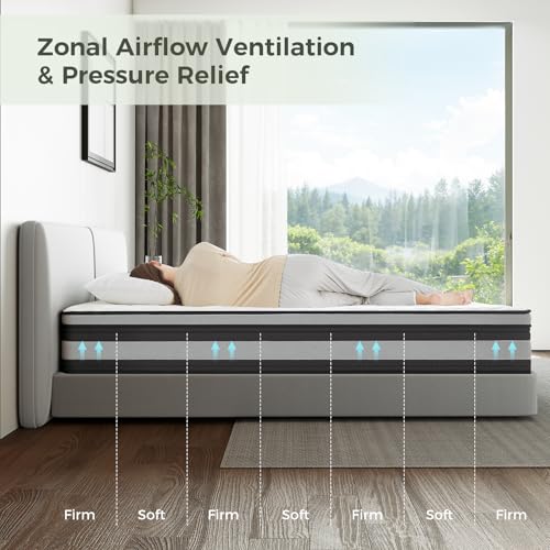 Resspry Double Mattresses,27 CM Hybrid Mattress With Breathable Memory Foam,Individually Pocket Spring,Pressure Relief,Mattress in a Box - Image 4