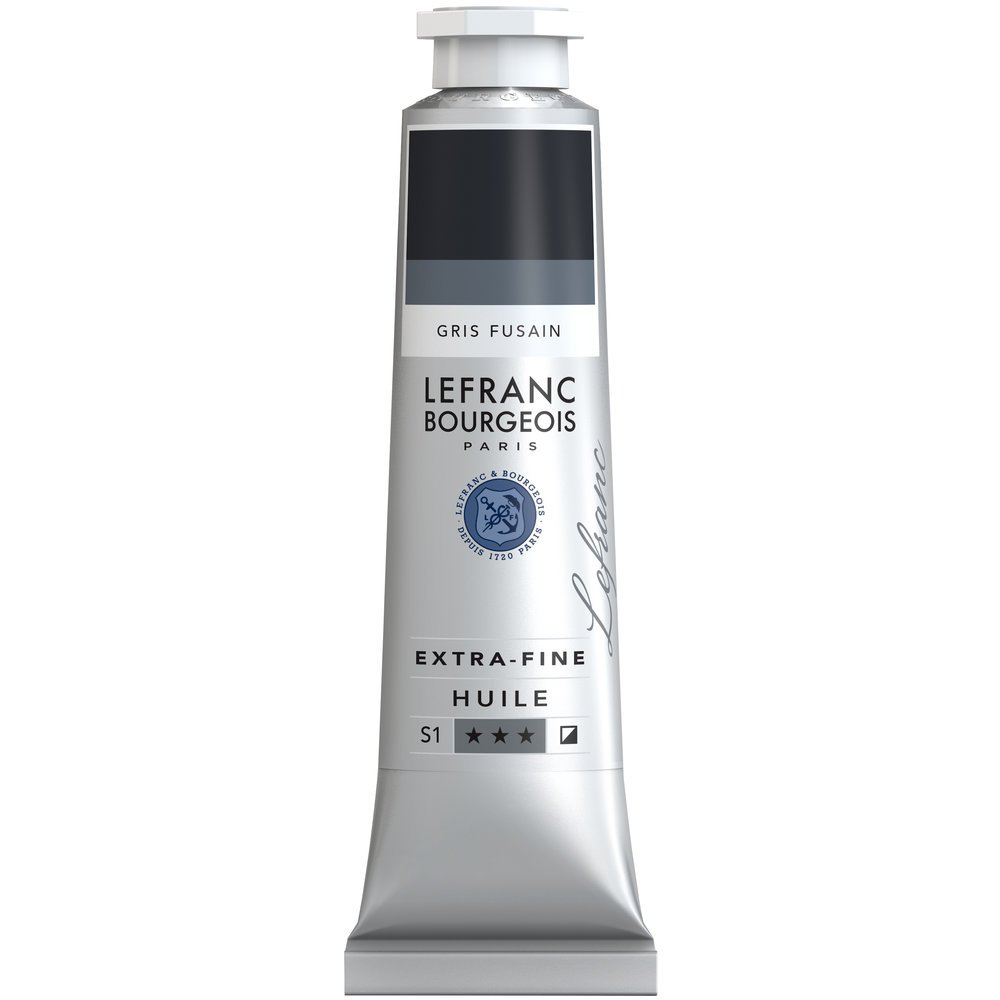 Lefranc Bourgeois Extra-Fine Oil Paint, Artists Quality, Charcoal Grey, 40ml Tube