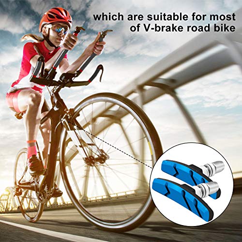 Juego de pastillas de freno para bicicleta, 3 pares de zapatos bloques de freno en V para bicicleta de montaña de carretera negros - Imagen 8 de 19