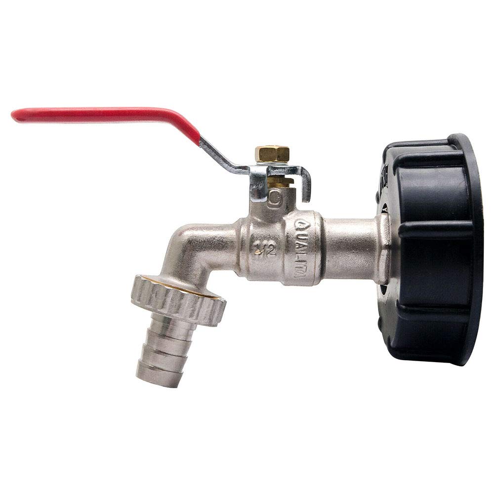 Adattatore Per Valvola IBC In Ottone - Rubinetto Per Acqua Giardino G1/2" - Connettore Per Serbatoio