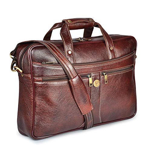 Image of WildHorn Leather Laptop Messenger Bag for Men I Dimension : L-15 inch W-6 inch H-11 inch
