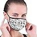 Produktbild tangdouou Halloween Schwarz Weiß Boo Maske Herren Damen Grafiken Bequem Bedruckte Mundabdeckmaske Sicherheit Mund-Muffel