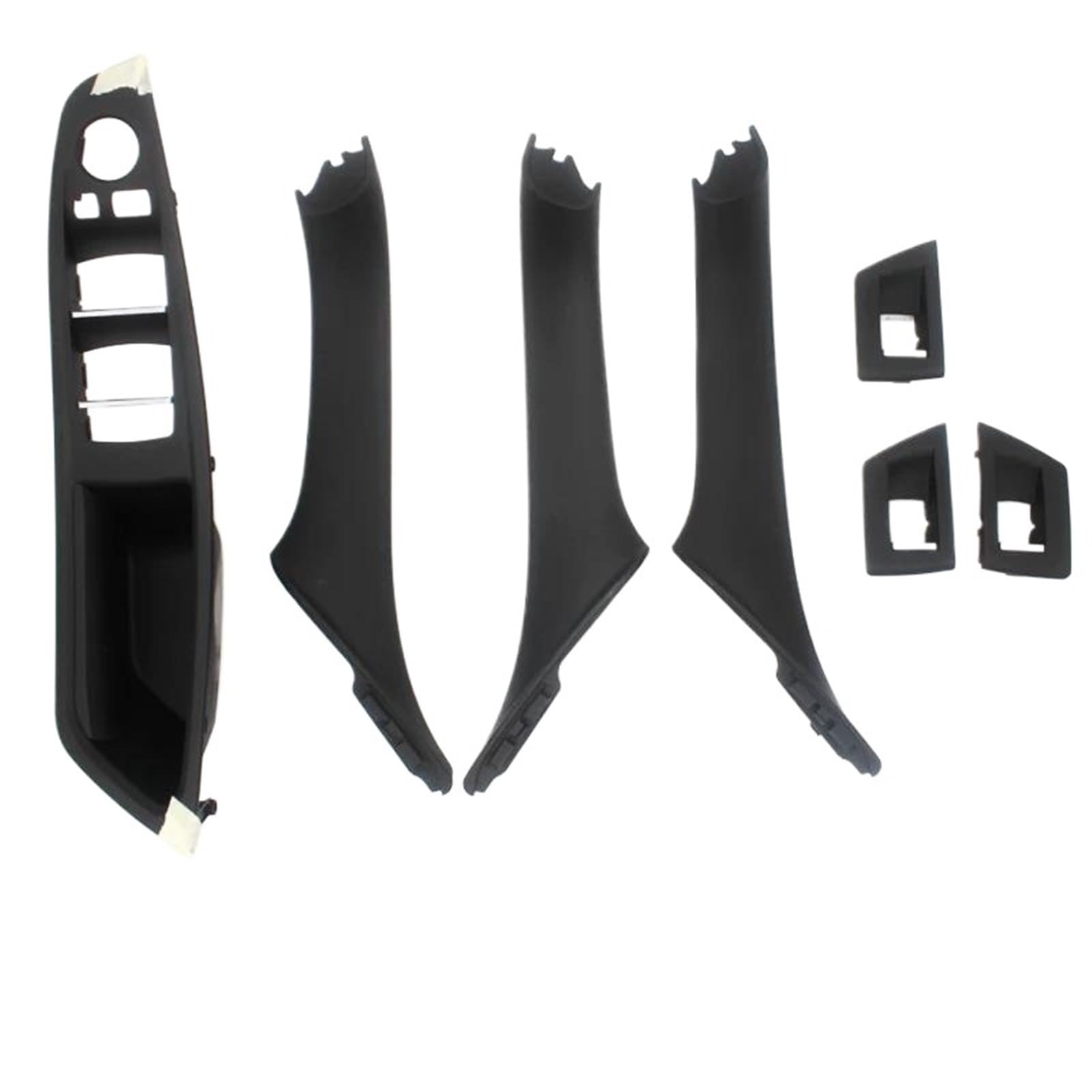 LVXVMOZEOK Interior Door Handle Armrest for 5 Serie for F10 for F11 for 520 for 525 Right Hand Drive RHD Car Interior Door Handle Inner Panel Pull Trim(7pcs Black)
