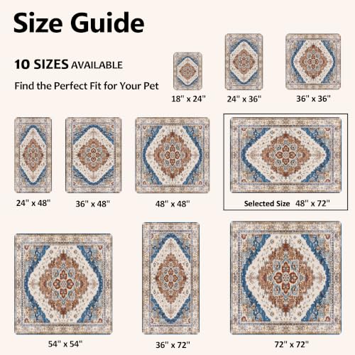 Image of Washable Pee Pads for Dogs, Reusable Puppy Potty Training Pads, Ultra-Absorbent Thick Waterproof Leak-Proof Non-Slip Pads & Mat for Crate, Playpen, Floor, Whelping & Housebreaking , 2 Pack 48 inchx72 inch