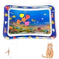 Tappetino Da Gioco Ad Acqua Per Gatti - Gonfiabile, Rinfrescante, 65x65 Cm, In PVC - Foto 4