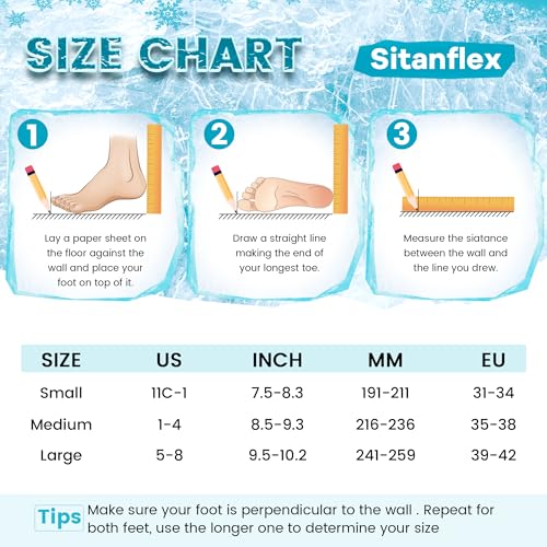 image for Sitanflex Ice Skates for Girls, Adjustable Ice Skating Shoes for Kids 