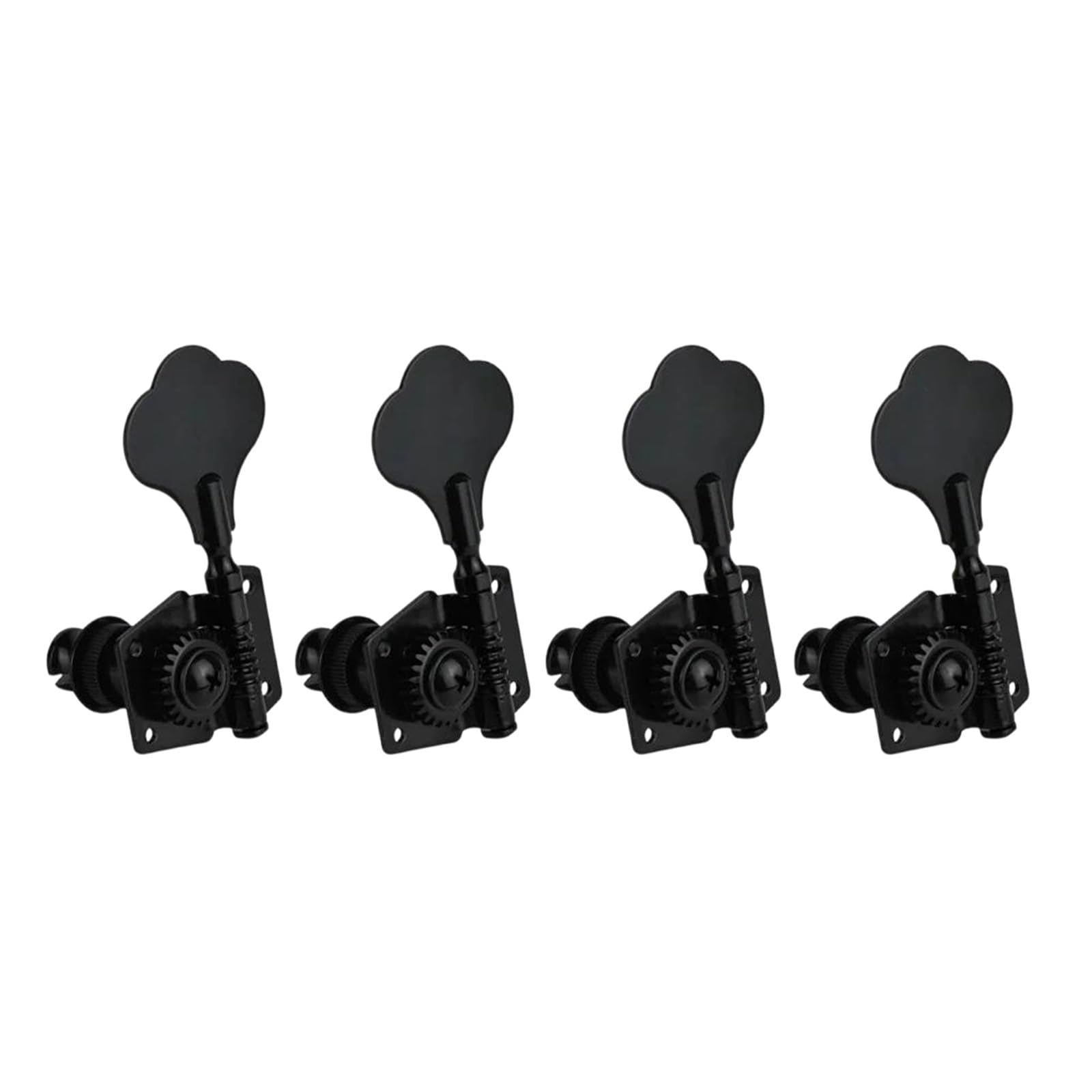 Profesjonalna Kołki Do Strojenia Gitary Vintage Open Gear Tuning Keys Kołki Głowica Maszyny Tuner Fit FD 4 Struny Gitara Basowa(Black 4L)