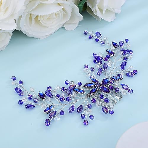 Accesorio para el cabello Denifery con cristales azules miniatura 3