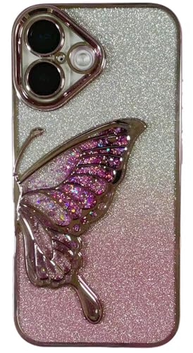 iPhone用ケース 青い蝶と黒い蝶 Amazon.co.jp: Iphone16ケース 蝶柄 アイフォン16用 ケース