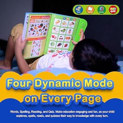 Image of Braintastic Fun & Play English Rapid Book for Kids | Interactive Talking Educational Learning Book with Alphabet, Words & Activities for Toddlers