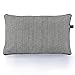 LILENO HOME Coussin d'extérieur - Housse de coussin 30 x 50 cm - Argenté + passepoil anthracite - 1 housse de coussin (sans coussin) - Housse de coussin imperméable avec fermeture éclair - Lounge