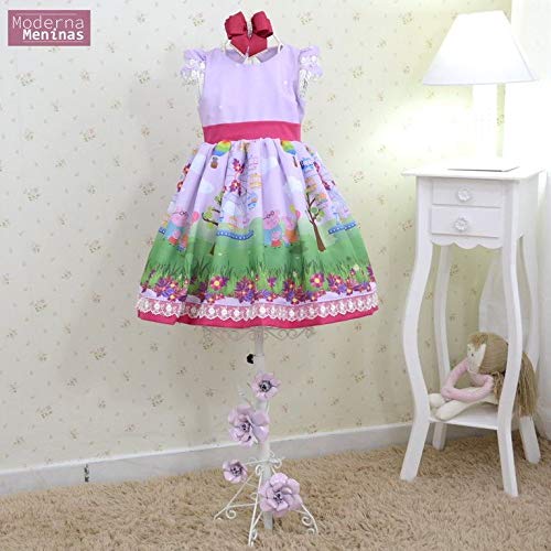 Vestido da peppa pig festa infantil superluxo