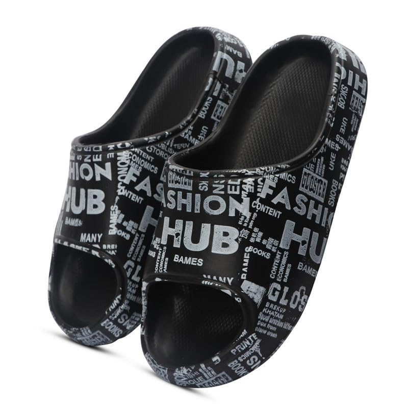 Abstract Printed Flip Flops Slides Back Open Household Comfortable Slippers For Boys-image-19