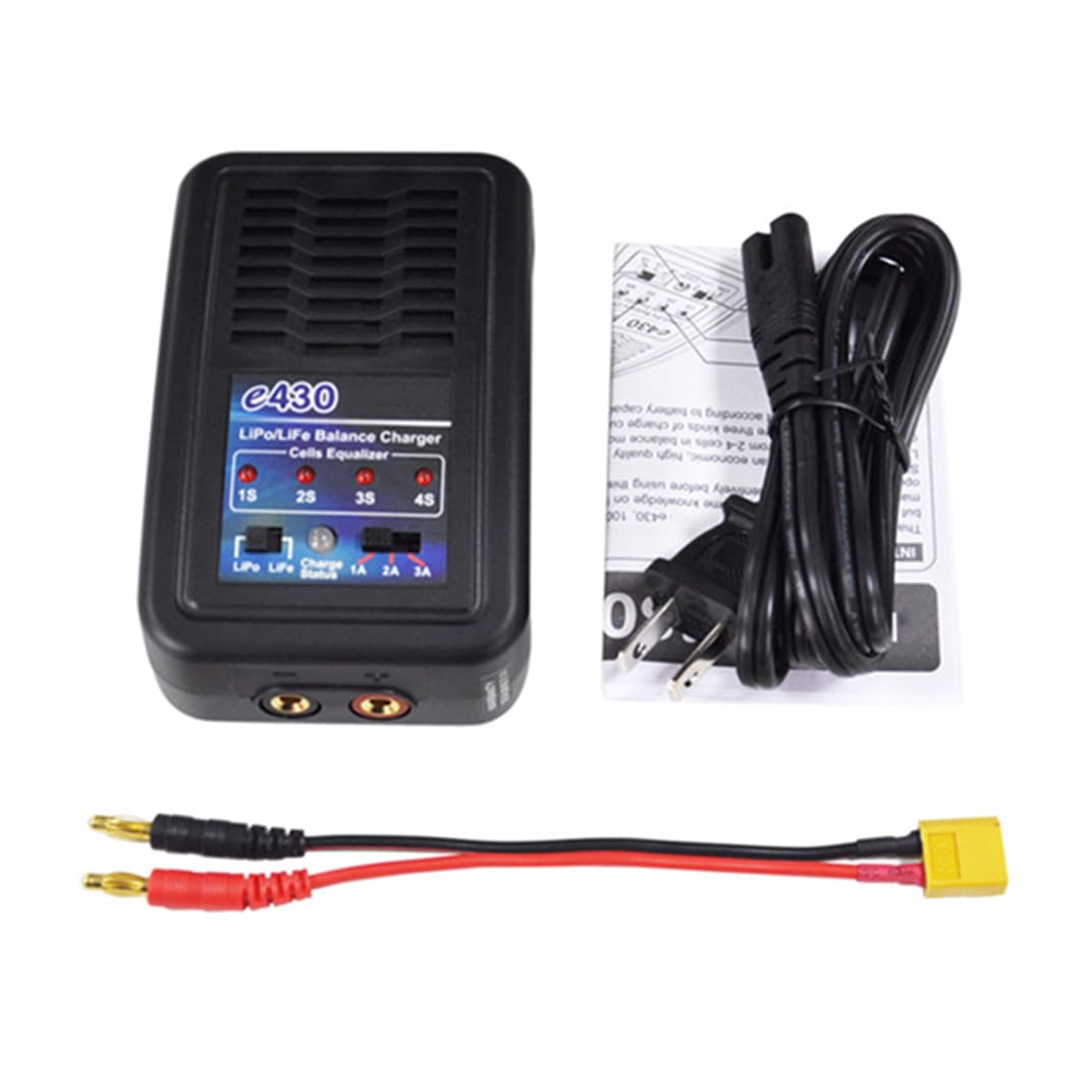 e430 2-4S LiPo Life Cargador de equilibrio de batería 3A 30W AC100V-240V para RC Car Boat Aircraft Drone Baterías Carga