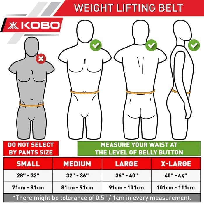 Image of Kobo Premium 8MM Weight Lifting Leather Prong Belt - Power Lifting Belt for Men & Women for Lower Back Support for Gym Workouts Deadlifts Squats Powerlifting - 4 Inch Wide (Medium)