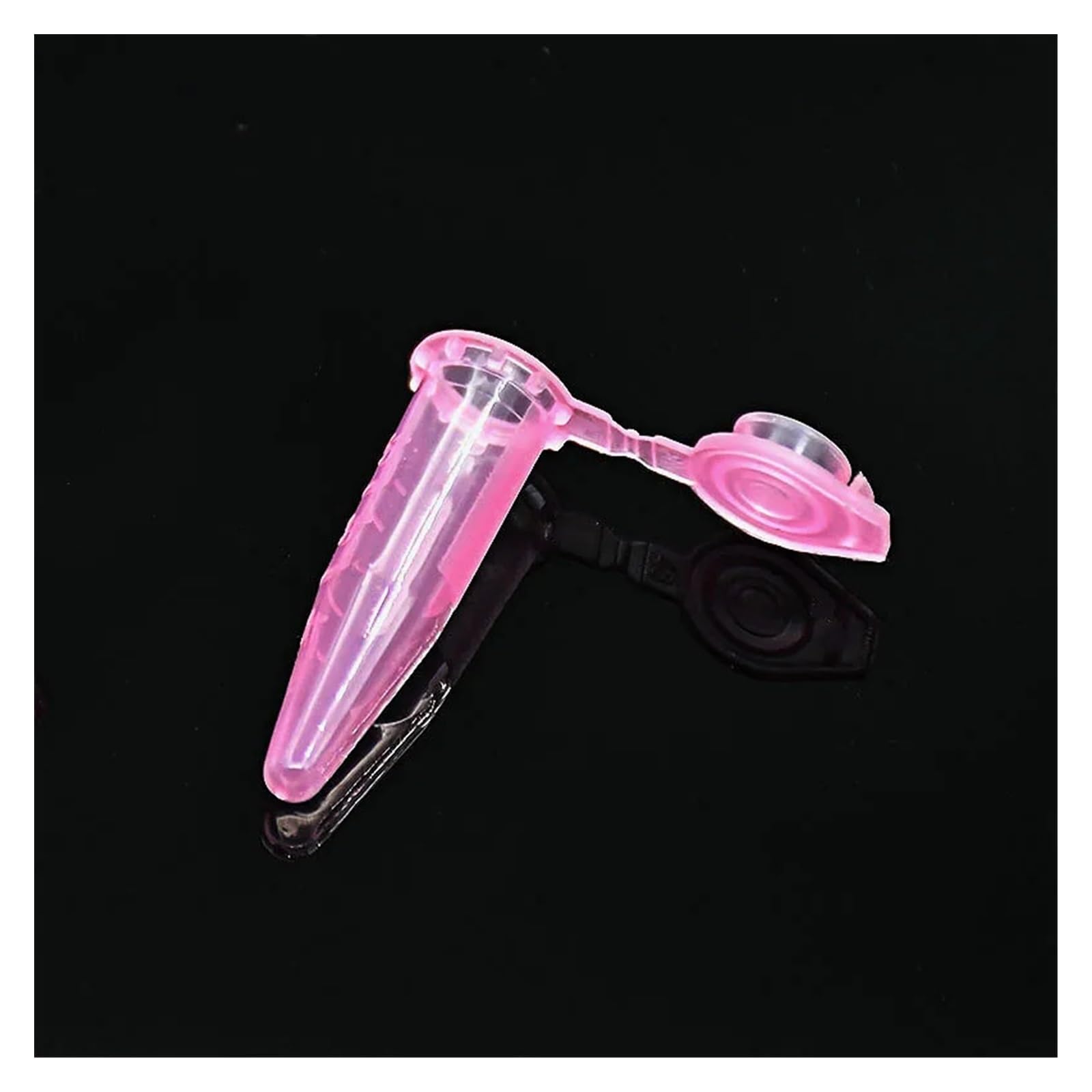 Equipo de Laboratorio Tubo de centrífuga de microtubos, Tubo de PCR de 1,5 ml, Tubo centrífugo de Laboratorio, Punta Inferior, Tubo EP Rosa con Cubierta Cerrada a Escala, 500/PK