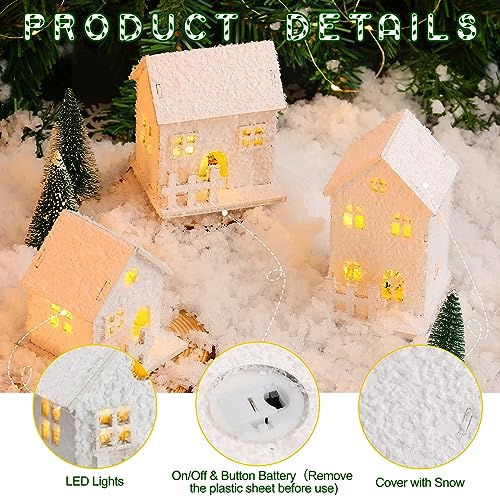 image for Maitys 26 Pcs Christmas Village Sets Christmas Village Houses LED Ligh