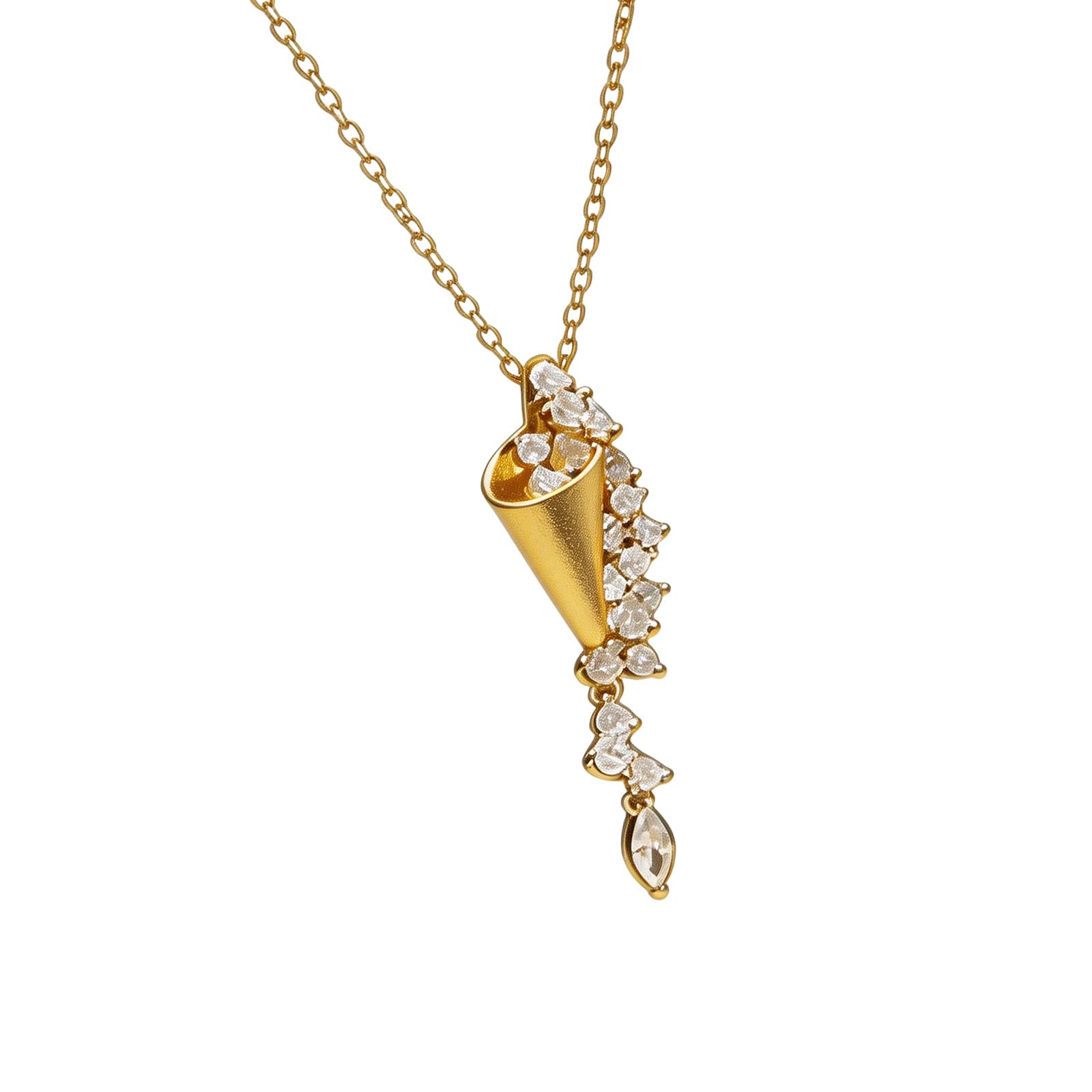 Bella collana con ciondolo a forma di imbuto intricata e accento creativo regalo alla moda per collana di compleanno a forma di stella
