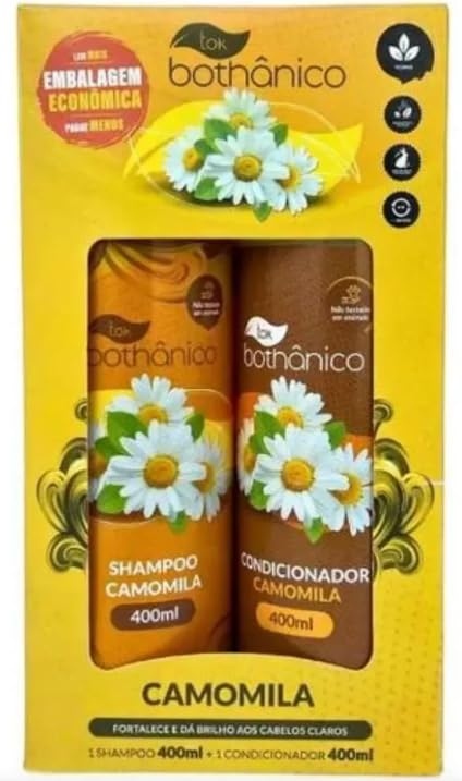Kit Shampoo e Condicionador Camomila Tok Bothânico 400ml