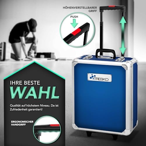 Bild 6 - TRESKO Werkzeugkoffer 1400 teilig | Werkzeugkasten gefüllt | Werkzeugkiste Profi | Werkzeugtasche | Werkzeug Set | Werkzeug-Trolley | Chrom-Vanadium Stahl (Blau)