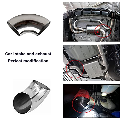 3 Inch Exhaust Pipe Elbow 90° Stainless Steel- Thicken 1.5Mm 201 Stainless Steel Exhaust Bend Pipe -Suitable For Car Modified Exhaust Pipe And Stair Handrail #TOP1
