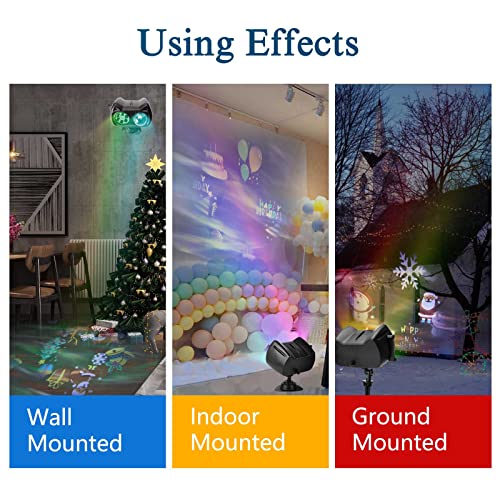 Christmas Halloween Projector Lights Outdoor Holiday, 18 Hd Effects (3D Ocean Wave & Patterns) Waterproof With Rf Remote Control Timer For Indoor Holiday Party Home Garden Decorations #TOP4