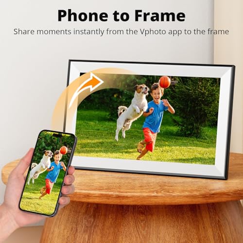 Image of Dragon Touch Classic 15 Digital Picture Frame, 15.6 inch FHD Touch Screen WiFi Digital Photo Frame Instant Share Photos and Videos via App, Email, Cloud, Wall Mountable, Portrait and Landscape , Black