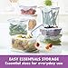 LOCK & LOCK Easy Essentials Food Storage lids/Airtight containers, BPA Free, 14 Piece - Tall Rectangle, Clear